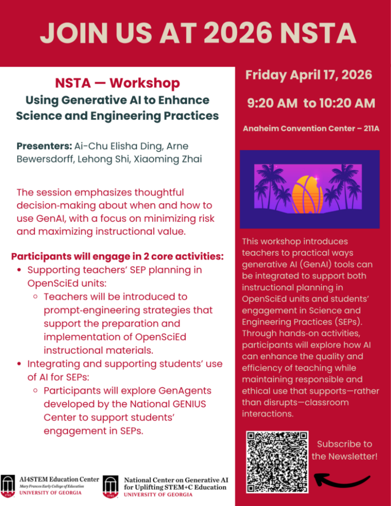 Bringing GenAI Into the Modeling Classroom: A Hands-On Workshop at NSTA 2026 in Anaheim
